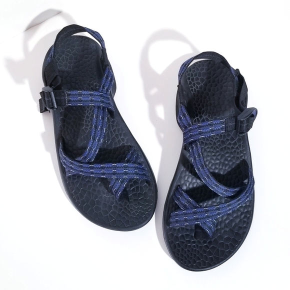 CHACO Blue Uptread Ecotread 2 Sandal V2 Outdoor Hiking Sandals Size 9 - Picture 1 of 15